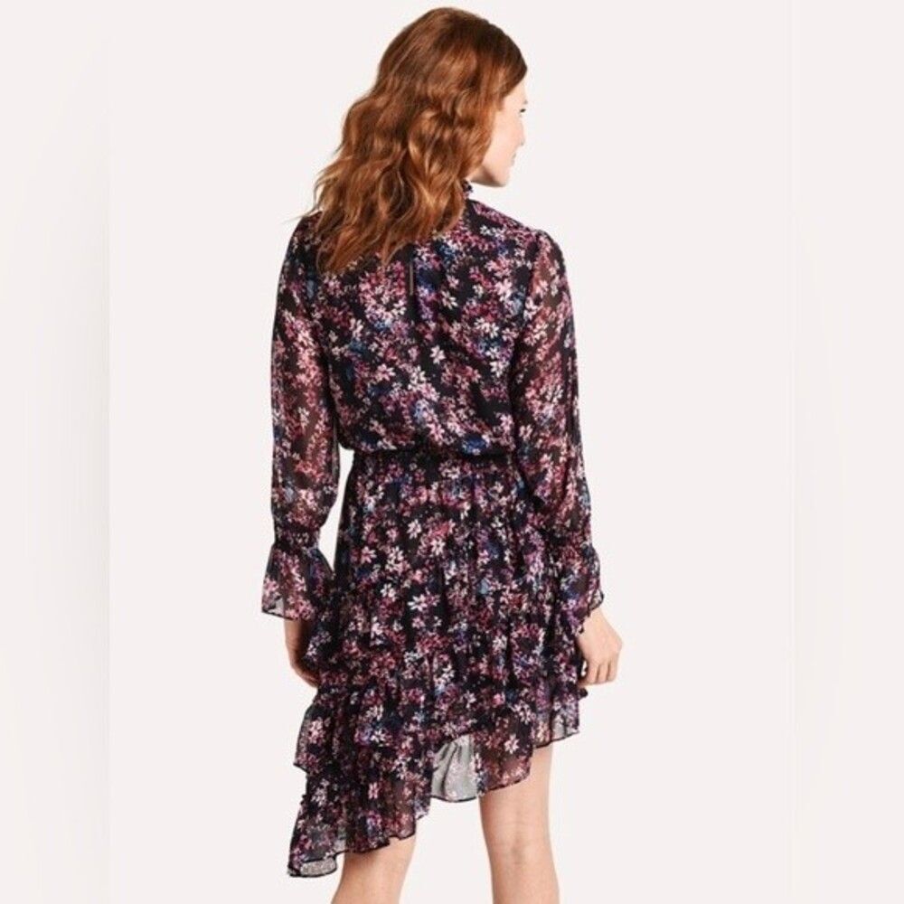 MISA Los Angeles Savanna Asymmetrical Mini Dress with Smoked High Neck Size XS - Picture 9 of 16